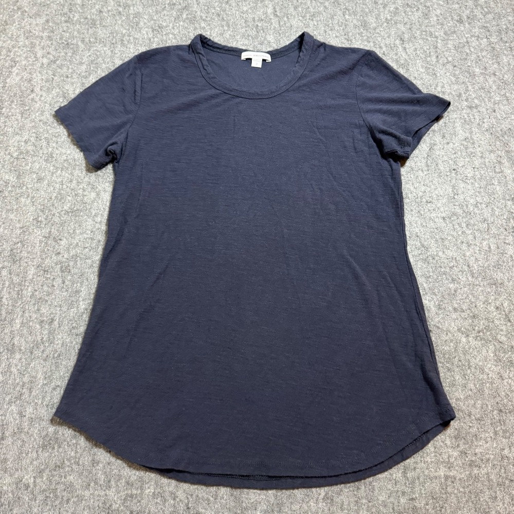 Standard James Perse Navy Blue Slub Jersey Crew Neck Tee Size 2 Medium